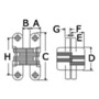 Hidden hinge 69 mm 2 pcs. package